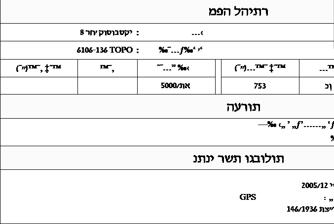 חלק מגיליון בלינק DWG ב-Revit לפני התיקון: הכיתובים מוצגים הפוכים ובתווים לא קריאים.